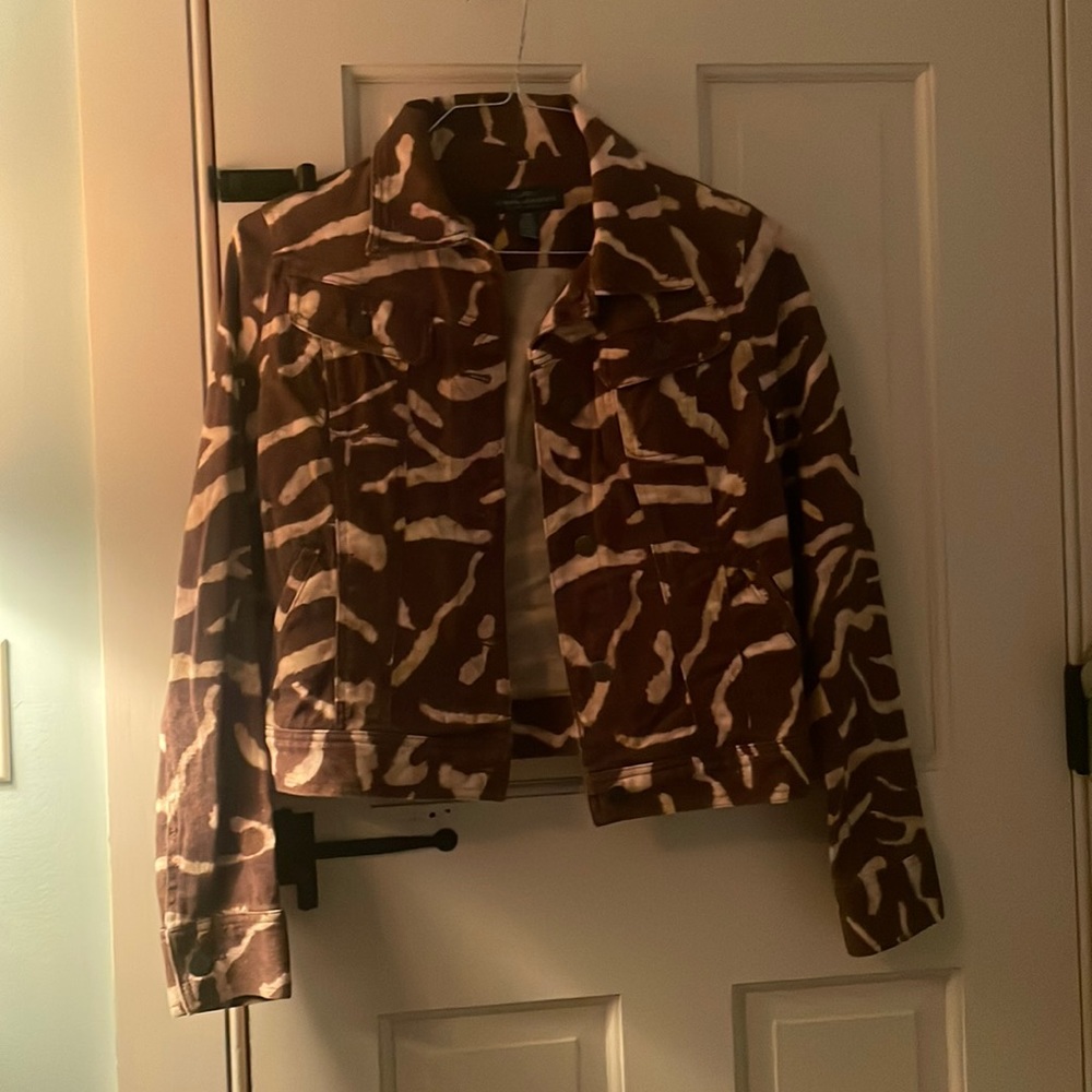 Lauren Ralph Lauren Animal Print Denim Jacket